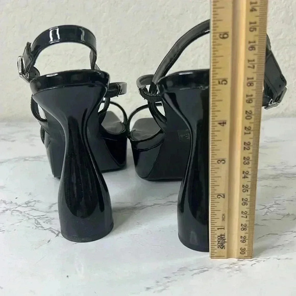 Bar III Womens Scarlett Patent Square Toe Heels 9 M - Picture 7 of 13